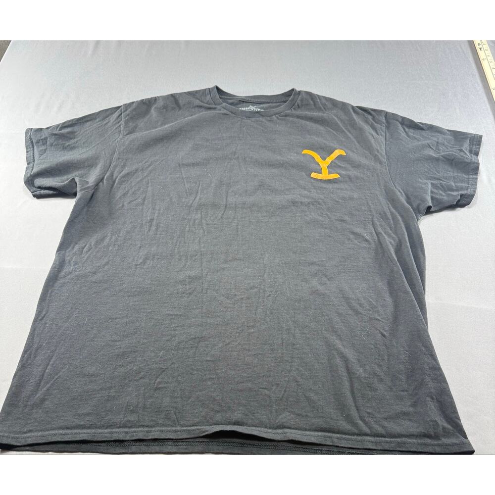 Yellowstone TV Series T Shirt Men’s Black Graphic Tee Western Cowboy Size XXL